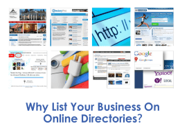 Why List Your Business On Online Directories?