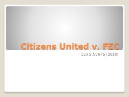 Citizens United v. FEC