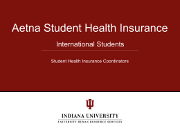 2015-16 Student Health Insurance presentation