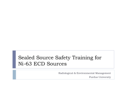 Radiation Safety Training 1 hour session