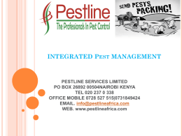 Pestline Presentation - Pest control in Kenya
