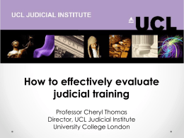 How to effectively evaluate judicial training?