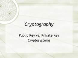Cryptography - The University of West Georgia