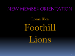 Foothill Lions of Loma Rica
