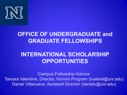 International Fellowships - University of Nevada, Reno