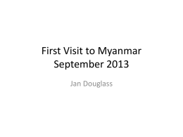 First Visit to Myanmar - The Myanmar