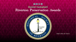 slideshow 1 - Historical Society of Riverton, NJ