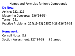 8_3 Names and Formulas for Ionic Compoundsx