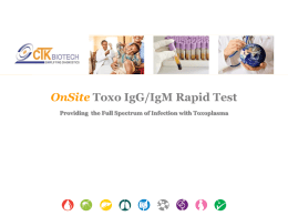 Toxo IgG/IgM Rapid Test Presentation
