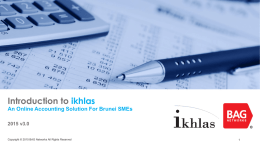 General Presentation - ikhlas Online Accounting Solution