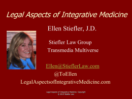 World of Change - Legal Aspects of Integrative Medicine
