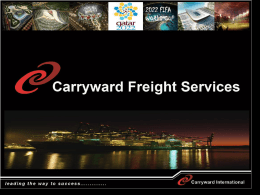 2022 FIFA WORLD CUP We, Carryward Freight Services are a