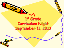5th Grade Curriculum Night - North Allegheny School District