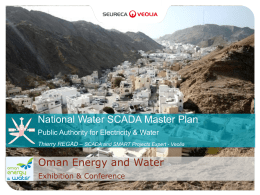 National SCADA Master Plan for Water Network