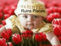 Ruins Place` By `Tala Mhamad`