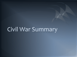 Civil War Summary