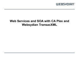 09A - SOA with Websy.. - CA 2E/Plex Conference