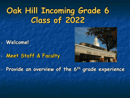 Incoming 6th Grade Parent PowerPoint