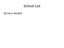 School Supplies (Poem by Ken Nesbitt)