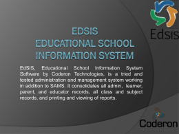 - EdSiS - Coderon Technologies