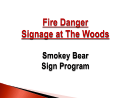 Smokey Bear Program - Are You Firewise West Virginia?