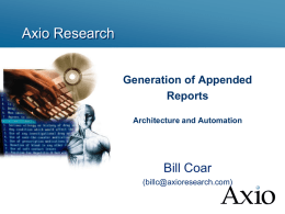 Generation of Appended - Denver SAS Users Group