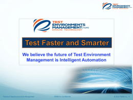 salesdeck210615x - Test Environment Management and