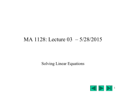 MA 128: Lecture 03 * 6/26/02