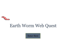 Earth Worm WebQuest