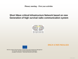 AIS-INGV IONOSONDE - Short Wave critical Infrastructure Network