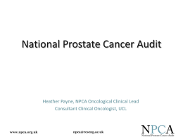 Heather Payne - National Prostate Cancer Audit