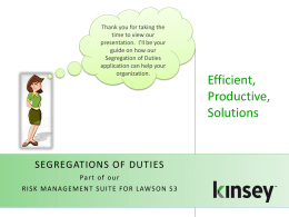 segregation of duties for lawson software s3