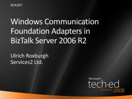 Windows Communication Foundation Adapters in