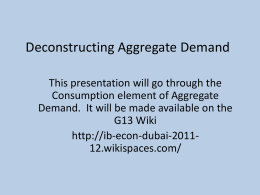 Deconstructing Aggregate Demandx