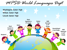 MPSD World Languages Department powerpoint