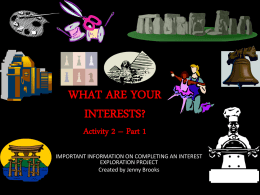 TTIP- What are your interests PowerPoint