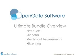Key Features - OpenGate Software