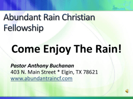 4 Reasons Abundant Rain Christian Fellowship is for you