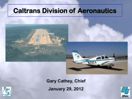 Caltrans Division of Aeronautics - Association of California Airports