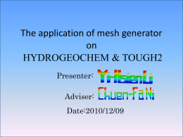 Mesh Generator for HYDROGEOCHEM & TOUGH2