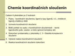 Chemie koordinačních sloučenin
