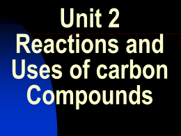 Reactions and uses of carbon compounds