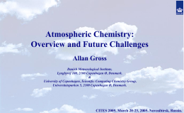 Atmospheric chemistry: Overview and future challenges