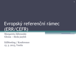 Evropský referenční rámec (ERR/CEFR)