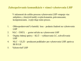 IS – systém komunikácie pri vyhotovovaní LHP