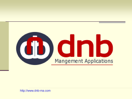 What we offer? - DNB Management Application