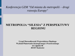 Konferencja GZM "Od miasta do metropolii – drogi rozwoju Europy"