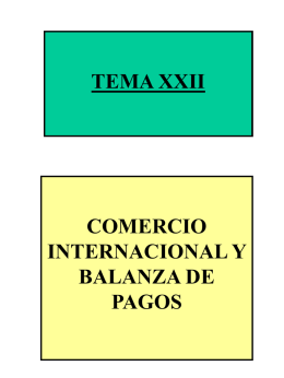 Comercio internacional y Balanza de Pagos.