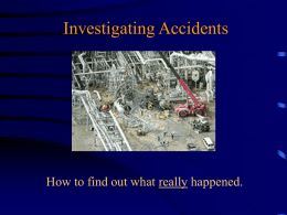 Investigating Accidents