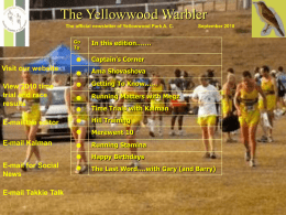 PBs set in September 2010 - Yellowwood Park Athletics Club